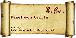 Miselbach Csilla névjegykártya